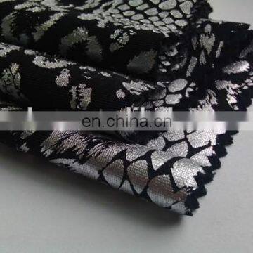 Winfar Textile Hot Sell 94% Polyester 6% Spandex Women Dress Python Silver Foil Scuba Print Knit Fabric photo-3