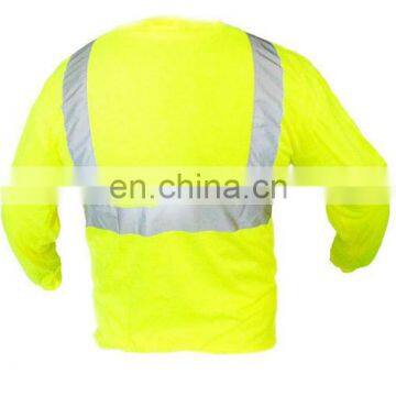 Safety Orange Lime Microfiber T-Shirt Policy Safety T-shirt Reflective Safety Short Sleeve T-Shirt HIGH VIZ photo-6