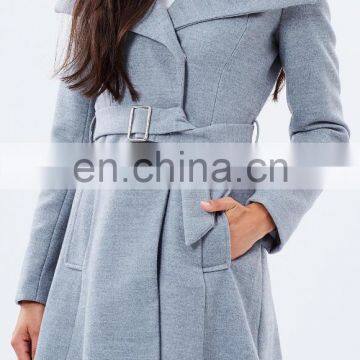 Office Lady Wear Design Wholesale 2016 OEM Sexy Women Fashion Woolen Wrap Coat Winter photo-2