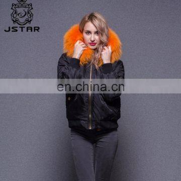 2017 New Down For The Winter Mens Pilot Orange Fur Bomber Jacket photo-3