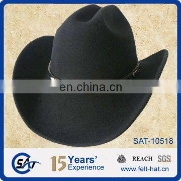 2015 high quality pure wool felt cowboy hat