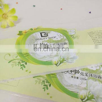 Colorful Logo Custom Shape 1000ml Adhesive Sticker Label PVC Sticker for Shampoo Packaging