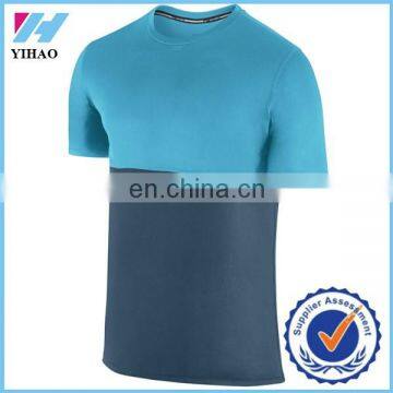 Yihao Trade Assurance 2015 TOP Quality Casual wholesale t-shirts distrbutor Summer t-shirt contrast color cotton men t-shirt