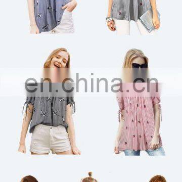 2017 Online Shopping Readymade High Low Mexican Blouse photo-5