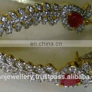 Cubic zircon jewellery Ear cuffs manufacturer, cubic zircon ear jewelery exporter