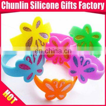 Special Silicone Bracelet with Butterfly Charms