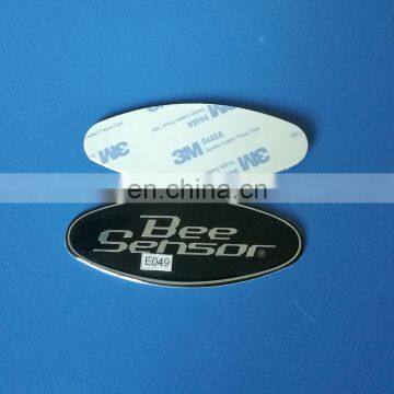 oval embossed outdoor metal car logo with epoxy