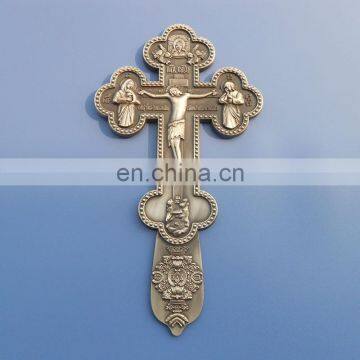 Christian Symbol metal cross plate, metal church cross for wall art