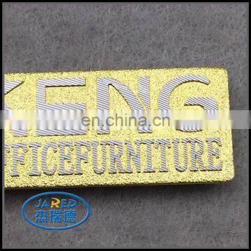 Free Sample Gold Color Custom Design Metal Embossed Aluminum Label Used for Furnitures photo-3