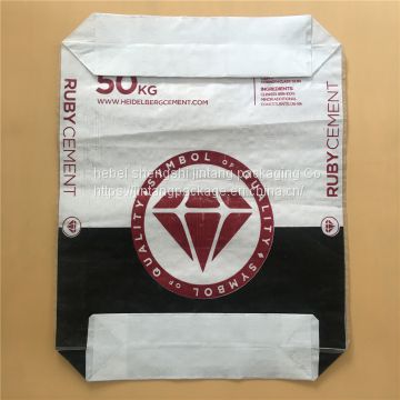 customized 25kg 50kg cement bag dimension block bottom bag