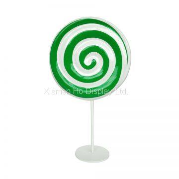 Ho Display Custom Dessert Candy Store Christmas Decoration Resin Fiberglass Large Lollipop photo-3