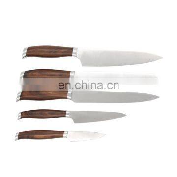 Factory customized 5pcs knife set wooden handle kitchen knives set