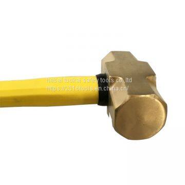 3Lb non sparking brass sledge hammer with fiberglass handle