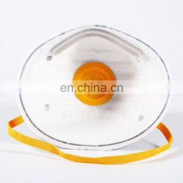 Nonwoven dust protecting cup respirator mask with valve