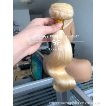 #613 Blonde Human Hair Extensions Blonde Hair Bundles
