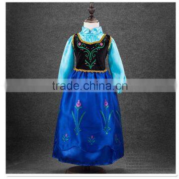 high quality little queen fancy dress holloween costume frozen elsa dress wholesale