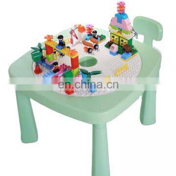 Plastic accumulator table Children's multi-functional building block game table