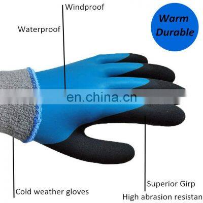 Double Latex Coating Waterproof Ice Fishing Gloves For Cold Weather photo-5