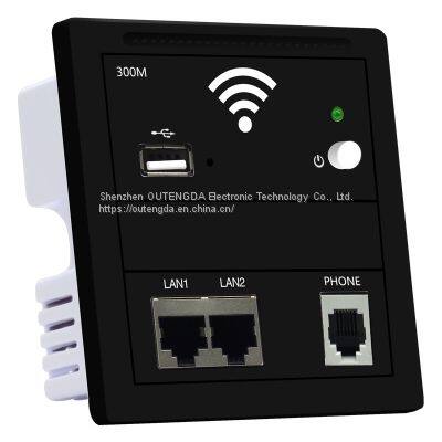 300Mbps Indoor Wireless Wall AP WiFi Router AC100V 240V 802.3af POE Power Access Point With USB Charging Phone RJ11 RJ45 On-off photo-4