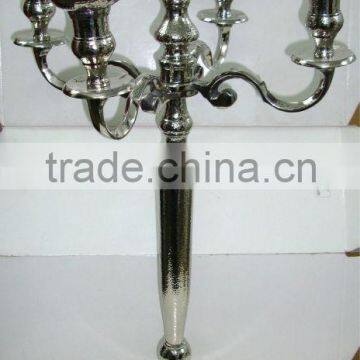 Metal Wedding Candelabra With Silver Finish, Manufacturer Of Candelabra From india