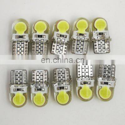 Carest 30pcs Super Bright Turn Side License Plate Light Lamp Bulb Auto T10 Led Cold White 194 W5W LED 168 COB Silica Car DC 12V