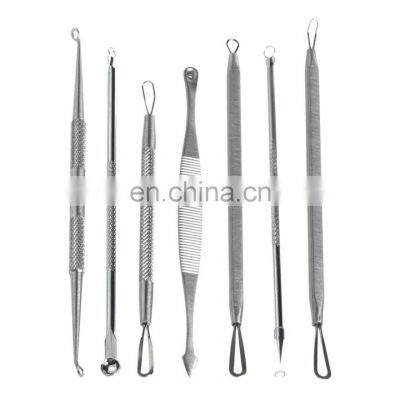 7 PCS Blackhead Pimple Blemish Comedone Acne Extractor Remover Tool Set Kit 6027