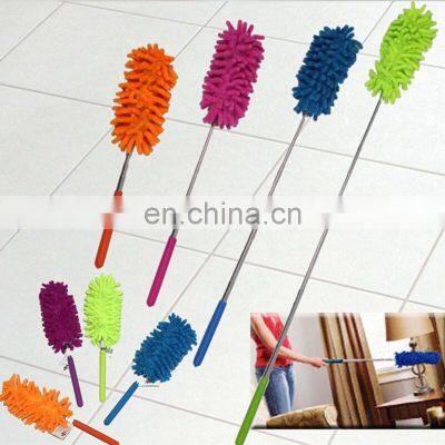 Creative Stretch Extend Microfiber Dust Shan Adjustable Feather Duster Household Dusting Brush Cars Cleaning Random Color