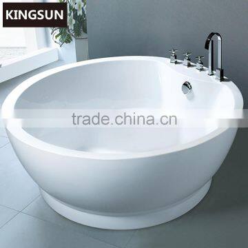 Simple Design Indoor White Round Acrylic Soaking Tub