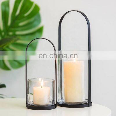 Home Decor Wedding Decors Candlestick Table Candle Stand Glass Metallic Candle Holders