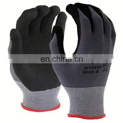 Chinese Real Manufacturer Knit Gloves Bulk Sandy Nitrile Garden Dipping Gloves For Chemical Resistant