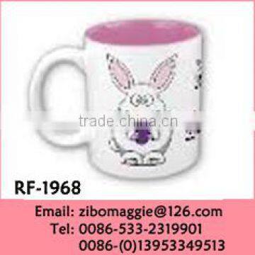 Can Shape Easter Print Wholesale Porcelain Disposable Colored Promotion Milk Mugs Made in Zibo