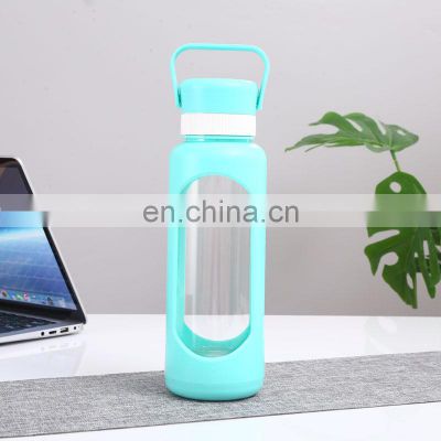 Functional Clear High Borosilicate Glass Water Bottle Crystal Kettle With Free Disassembly Tool Sleeve And Pill Container