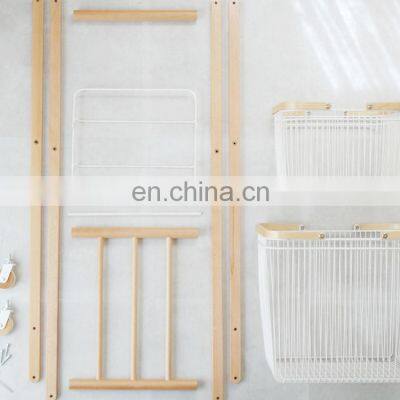 Dirty Clothes Storage Basket Household Dirty Clothes Bag Double Laundry Hamper Basket