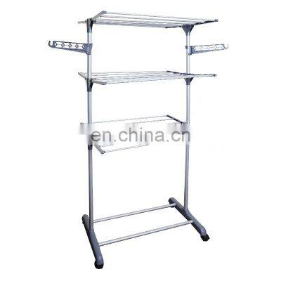 Factory Hot Sale Hanging Clothes Drying Rack Three Layers Folding Clothes Drying Rack photo-2
