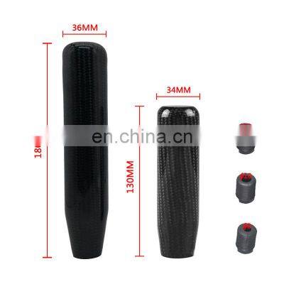 AUSO Universal 13/18cm Carbon Fiber Universal Shifter Gear Shift Knob Lever For Most Car