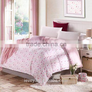 Ievey 13372 pure cotton reactive printed light pink feather printed bedding set