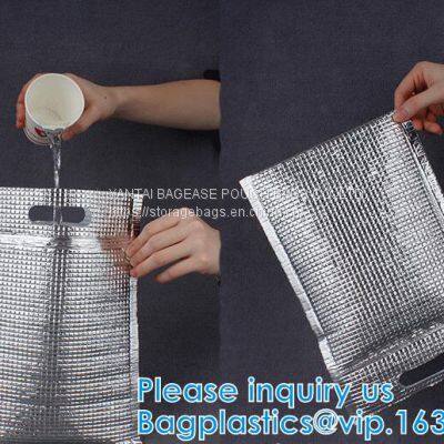 FREEZABLE LUNCH BAG,INSULATION ALUMINIUM FOIL BAG,THERMAL THERMO COOLER TOTE BAG,BENTO PICNIC,FRESH photo-5