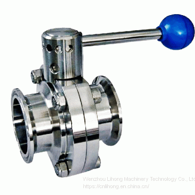 Stainless Steel Sanitary Food Degree Welded Clamped Threaded Butterfly Valve DIN SMS ISO photo-2