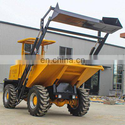Multifunctional Constructed 5 Ton Site Dumper Agricultural Dumper Truck With Front Self Loading Bucket