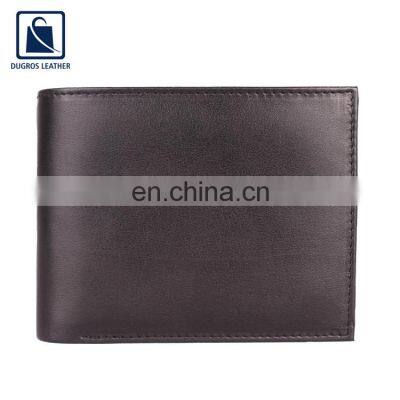 Eye Catching Pattern Hot Selling Chairman Lining Anthracite Fitting Fashion Style Genuine Leather Wallet for Men