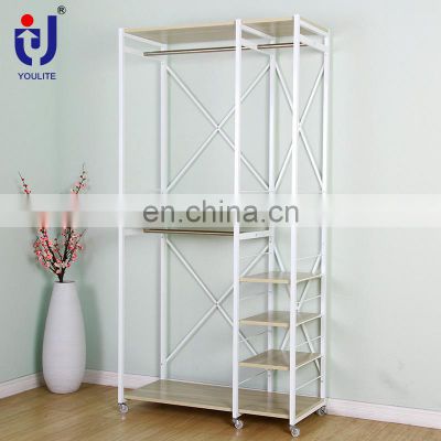 Stands Children's Wood Boutique Shelf Retail Z Portable Brass Gold Wall Store Rack Clothing Display Racks