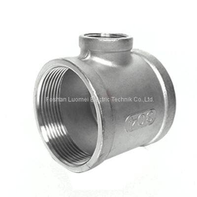 SS304 Stainless Steel T type Internal Thread Pipe Fitting Tee