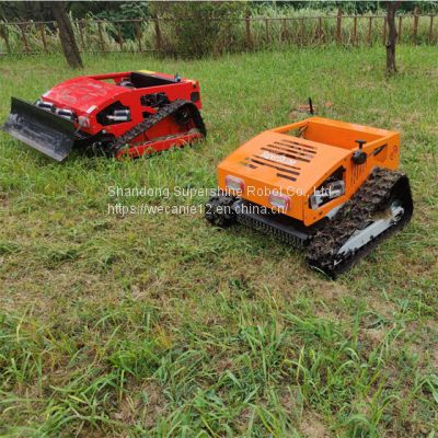 wireless robot mower, China remote control lawn mower with tracks price, radio controlled mower for sale