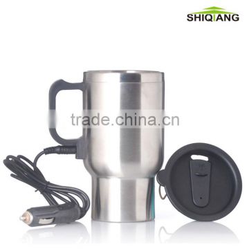 450ml double wall stainless steel electric heated auto mug cup