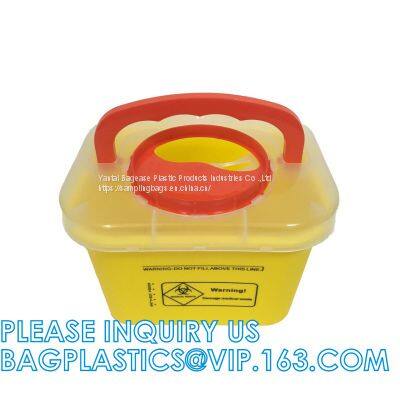 for Hospital Use Medical Waste Sharps Container, Sharps Box/ Sharps Containers, Sharpsguard Yellow Lid 1 Ltr Sharps, Sha photo-4