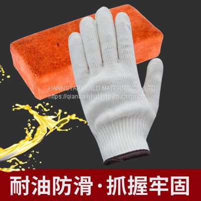 White cotton working gloves Knitted Protective Hand Safety Gloves