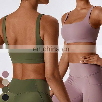 Custom Active Bras Wholesale Running Workout Wear Shockproof Yoga Bra Women Gym Fitness Top High Impact Big U-Back Sports Bra