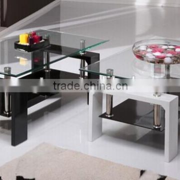 Glass top MDF base Coffee Table square coffee table                        
                                                Quality Choice