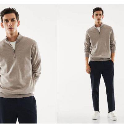 men's sweater puller with zipper