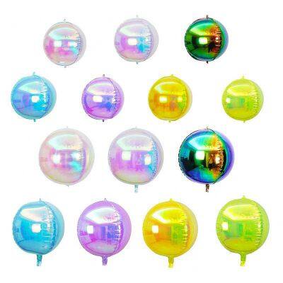 Bal?es de Fólio Decorativos de Hélio em Formato de Estrela, Cora??o e Redondo 4D, com 18/22 polegadas, para Festas, Casamentos e Ver?o